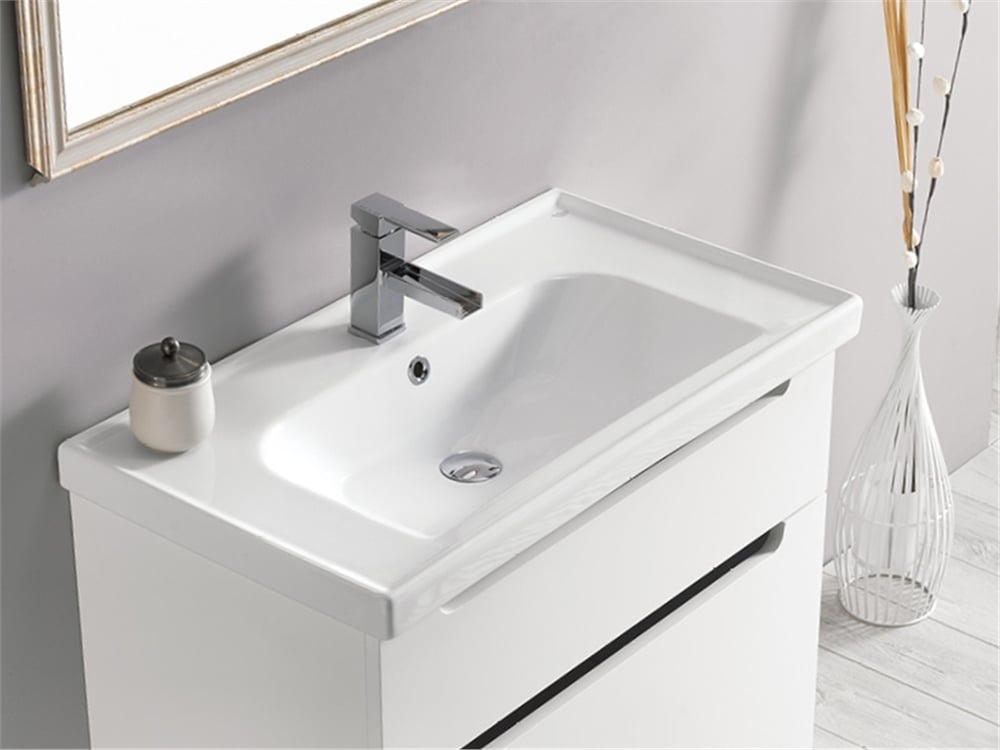 Cerastyle Frame Soldan Delikli Etajerli Lavabo (TURKUAZ.001800-U)