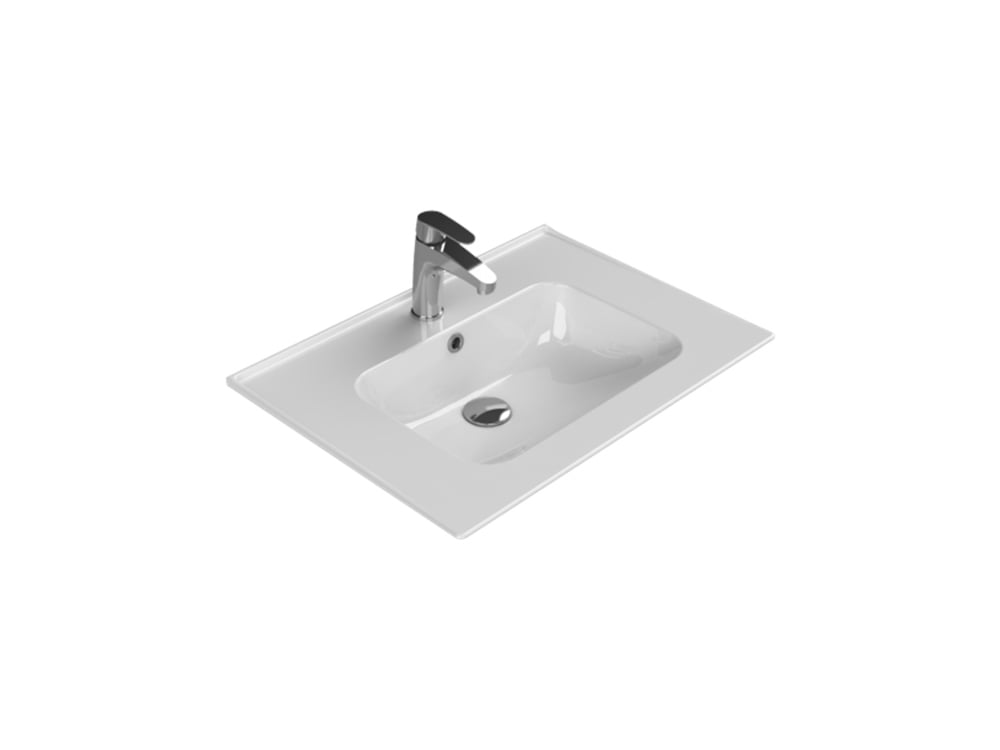 Cerastyle 65x47 cm Blue Etajerli Lavabo (TURKUAZ.042100-u)