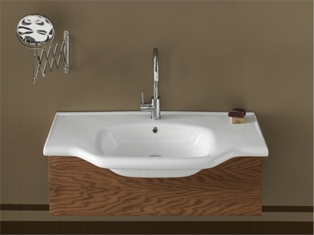 Cerastyle 80x48 cm Yeni Klasik Etajerli Lavabo (TURKUAZ.081200-u)