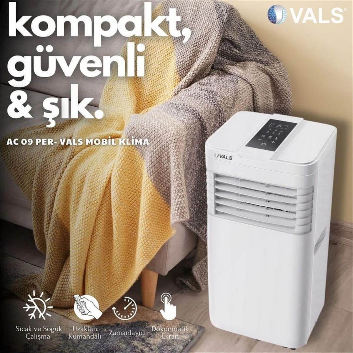 VALS 9000 BTU A++ AC 09 PER Mobil Klima (VALS.AC09PER)