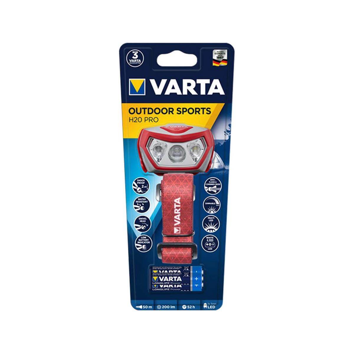 Varta Outdoor Sports H20 Pro Kafa Feneri (VARTA.17650)
