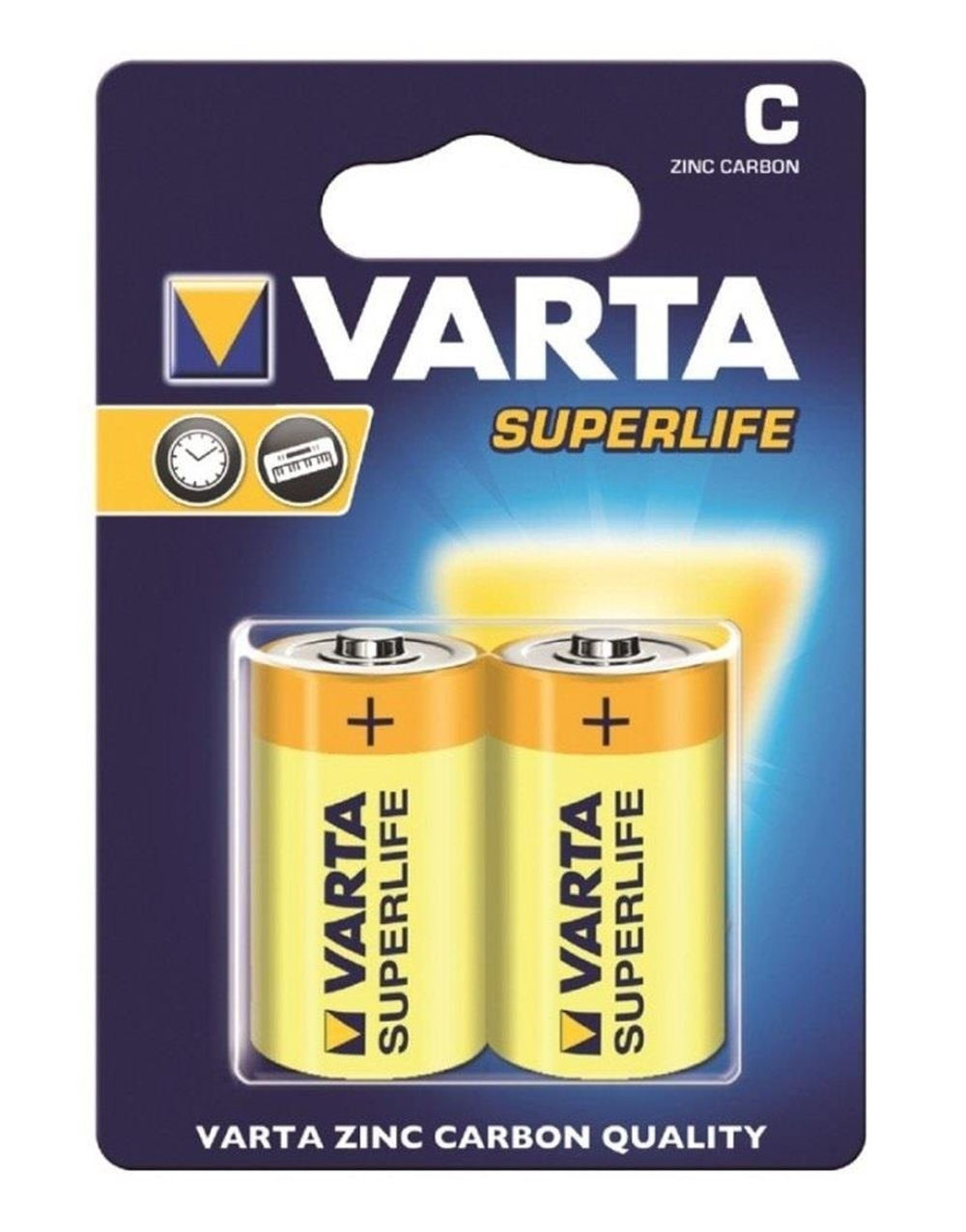 Varta 2' Li Paket Süperlife Çinko/Karbon Pil (VARTA.2014-2)