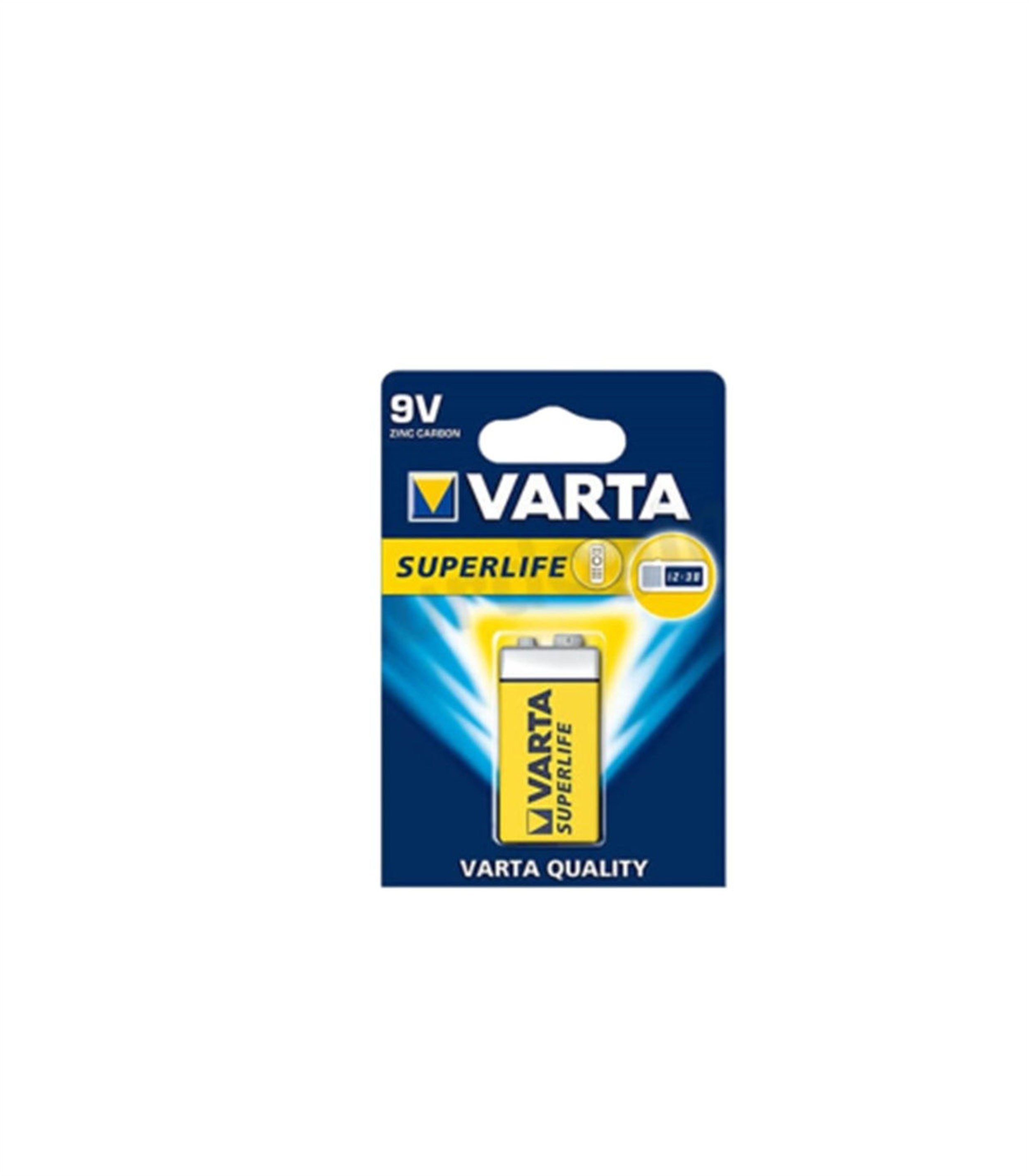 Varta 9V Süperlife Çinko Karbon Pil (VARTA.2022-Ş)