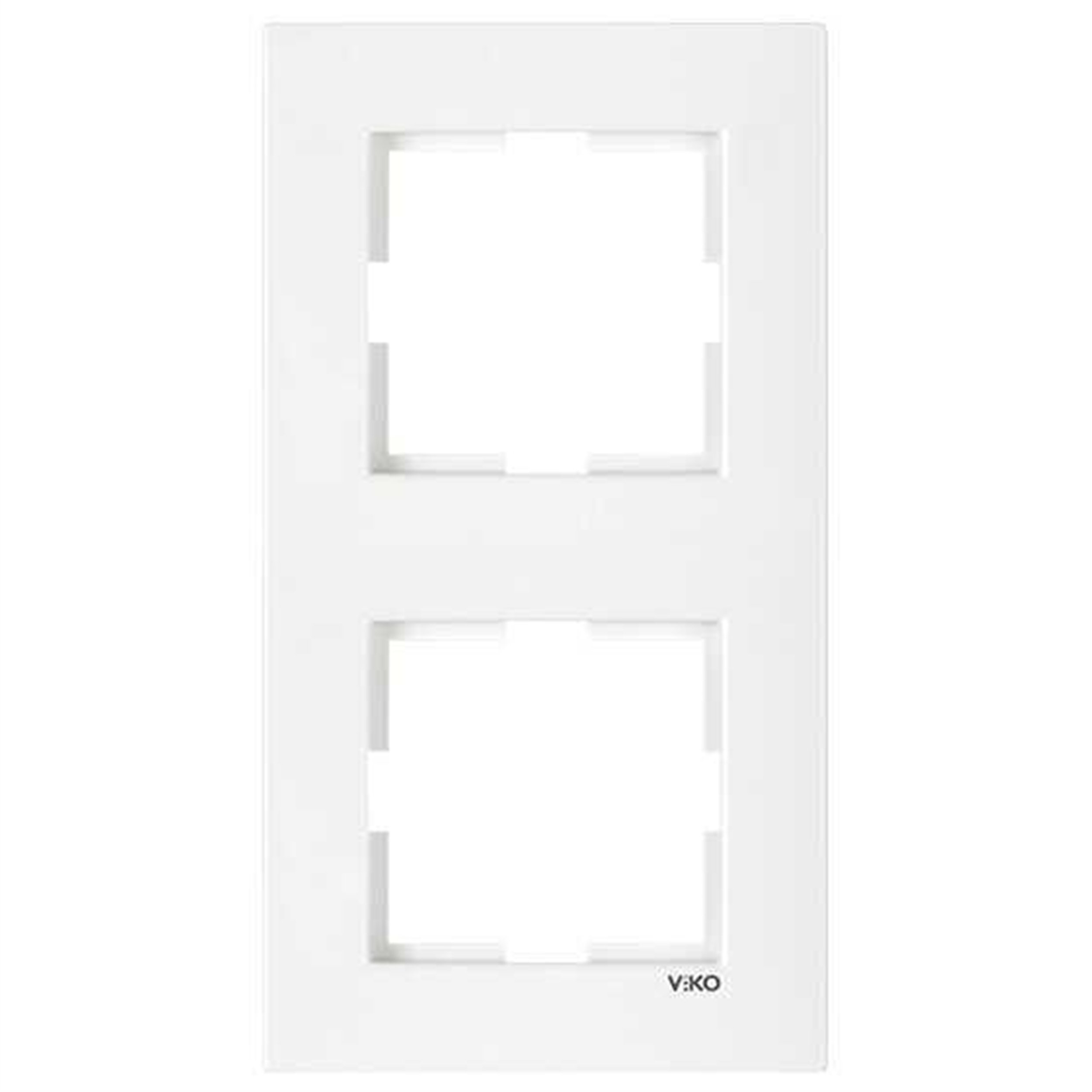 VİKO Beyaz Karre İkili Çerçeve (VİKO.90960201)