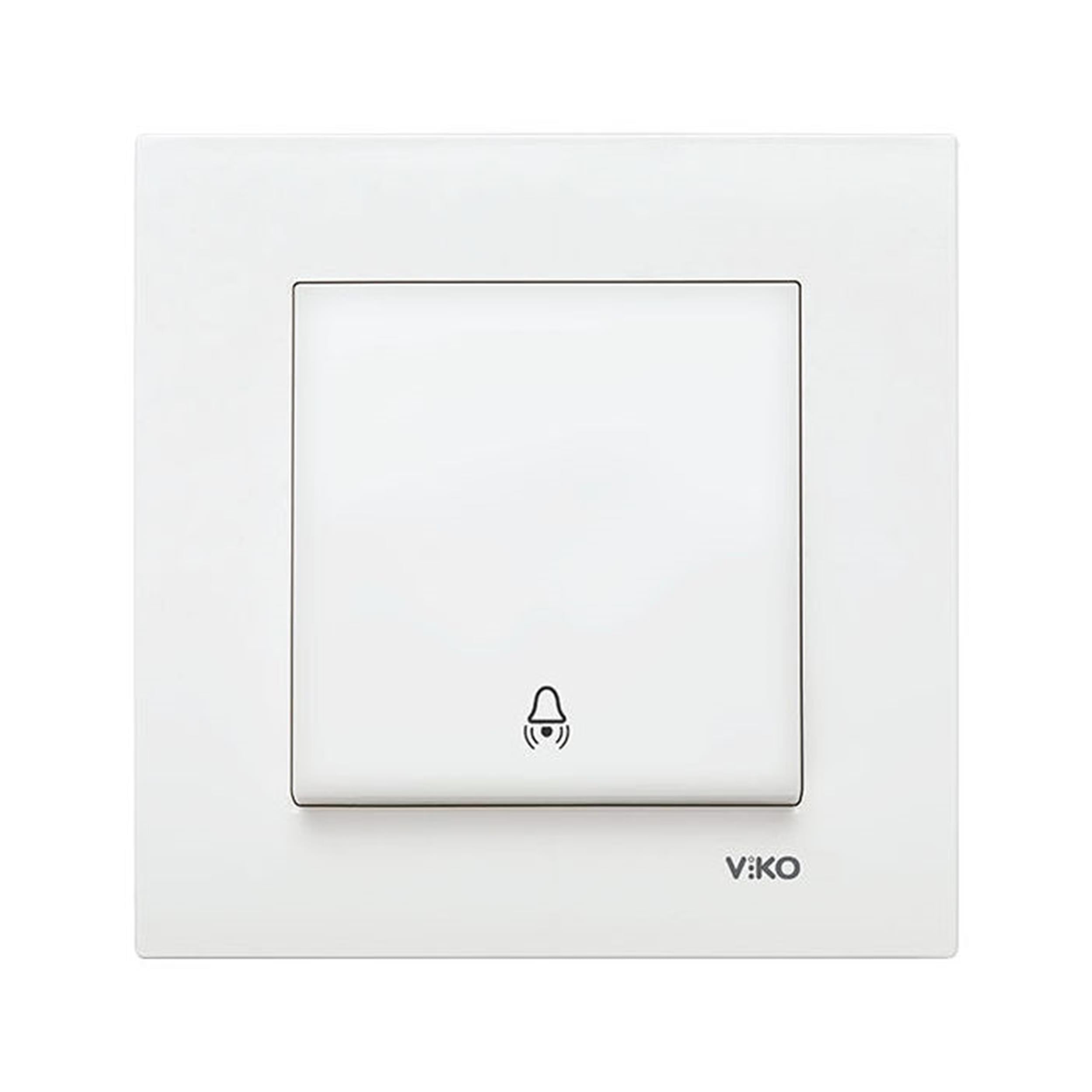 VİKO Beyaz Karre Zil Anahtarı (VK-90960706)