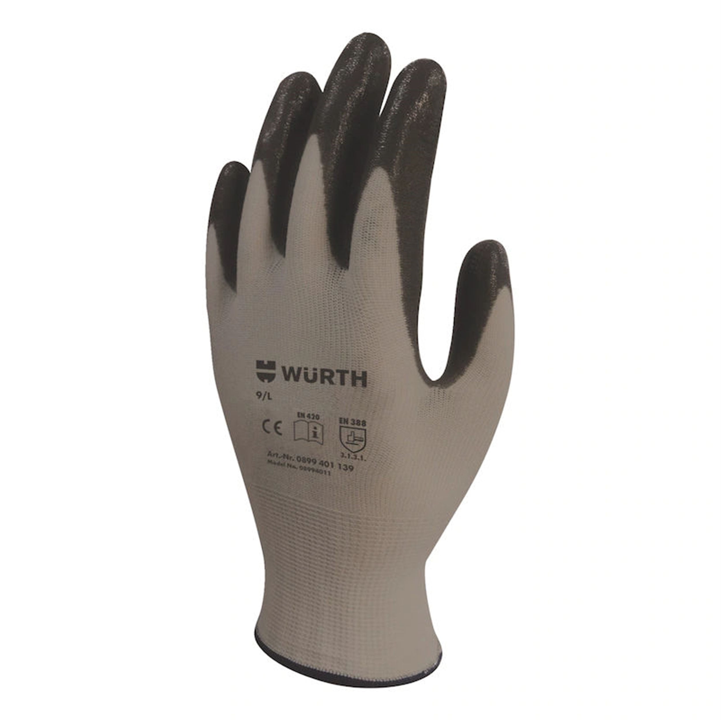 Würth Siyah 9 Numara Mekanikçi İş Güvenlik Eldiveni (WÜRTH.0899 401 139)