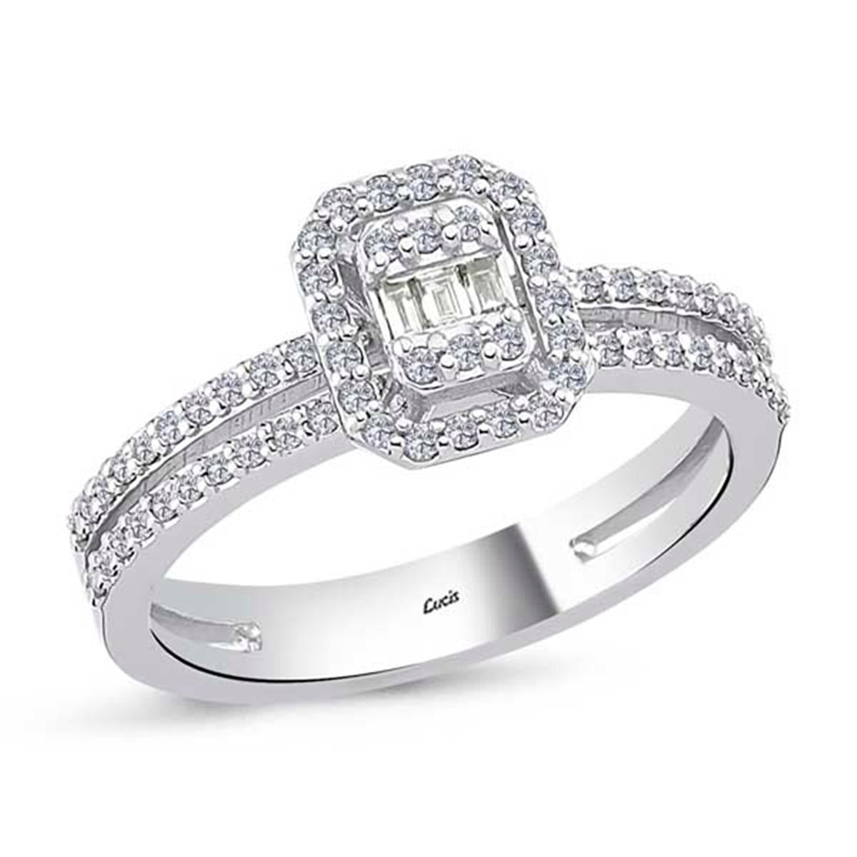 0.19 Karat Pırlanta Baget Yüzük L062099