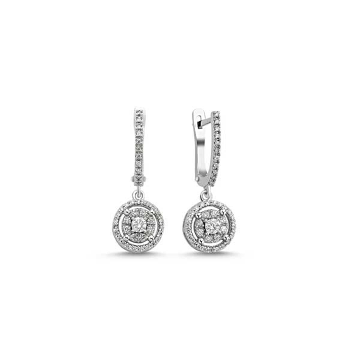 0.38 Karat Pırlanta Tasarım Küpe L056393