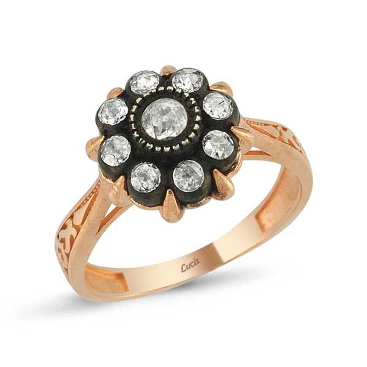 0.42 Karat Elmas Gül Yüzük L060077