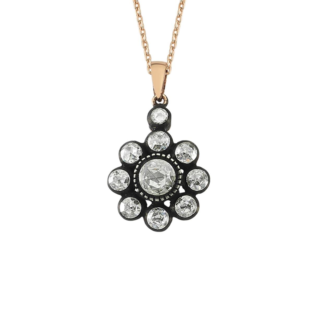 0.57 Karat Elmas Gül Kolye L059713