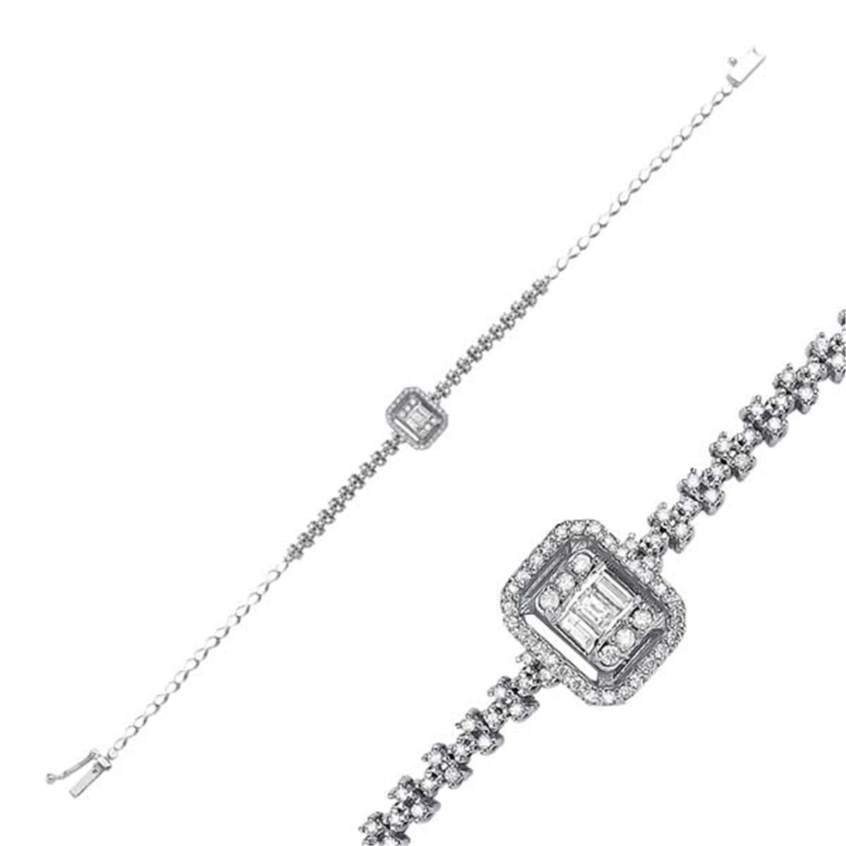 0.53 Karat Pırlanta Baget Bileklik L063058