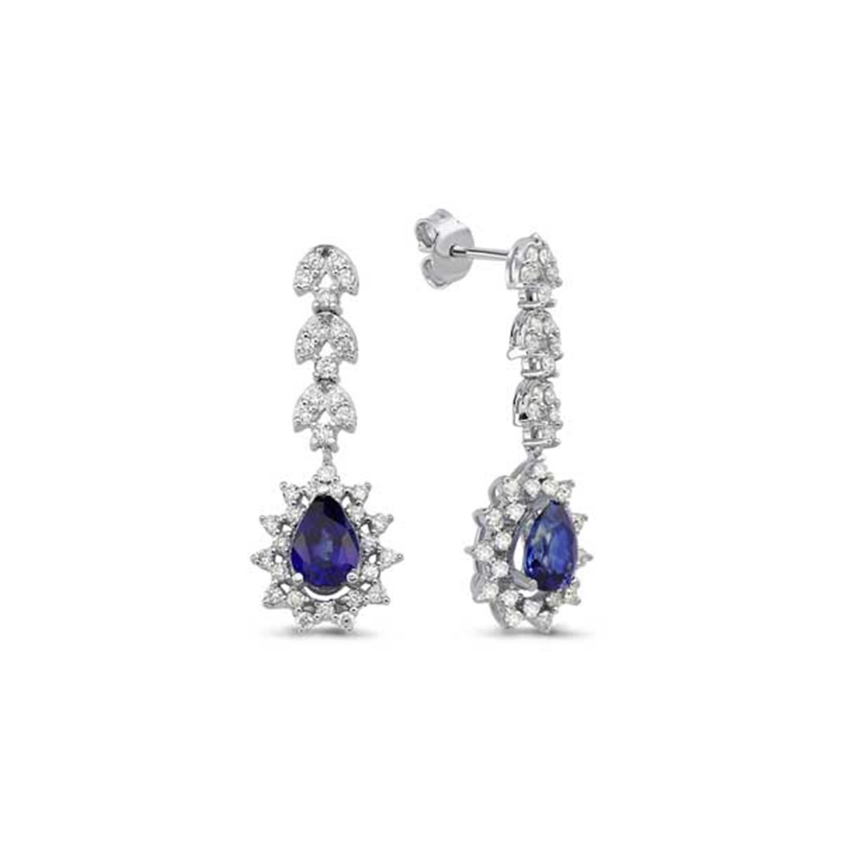 0.45 Karat Pırlanta Renkli Küpe L063847