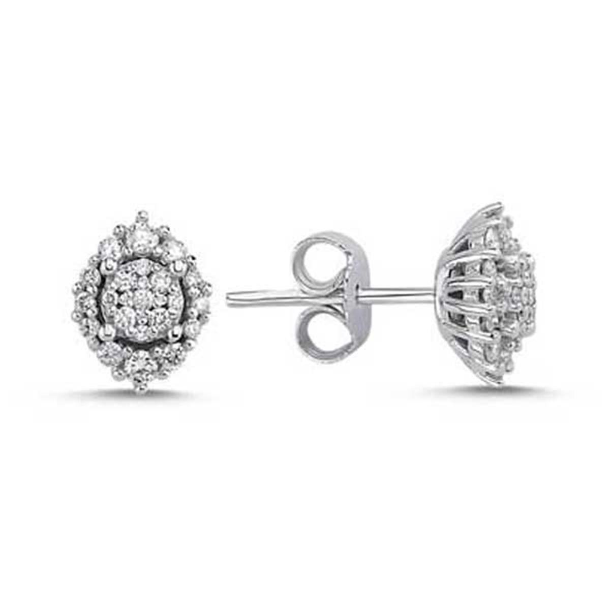0.28 Karat Pırlanta Tasarım Küpe L051200
