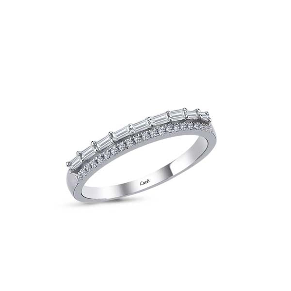 0.22 Karat Pırlanta Baget Yüzük L046559