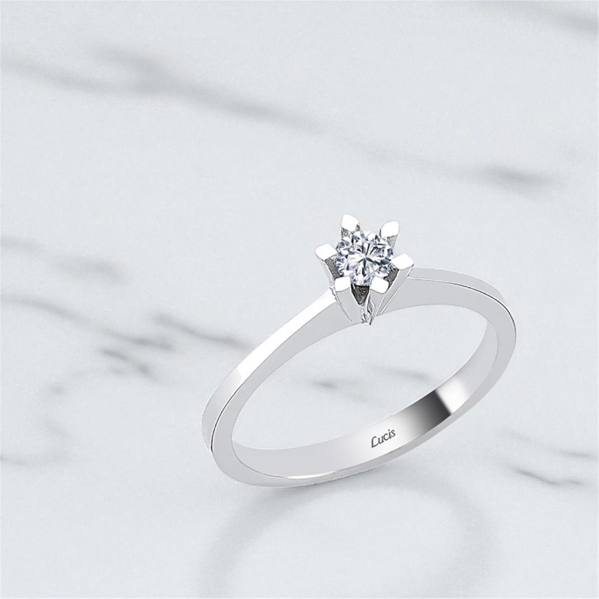 0.18 Karat Pırlanta Tektaş Yüzük L057723