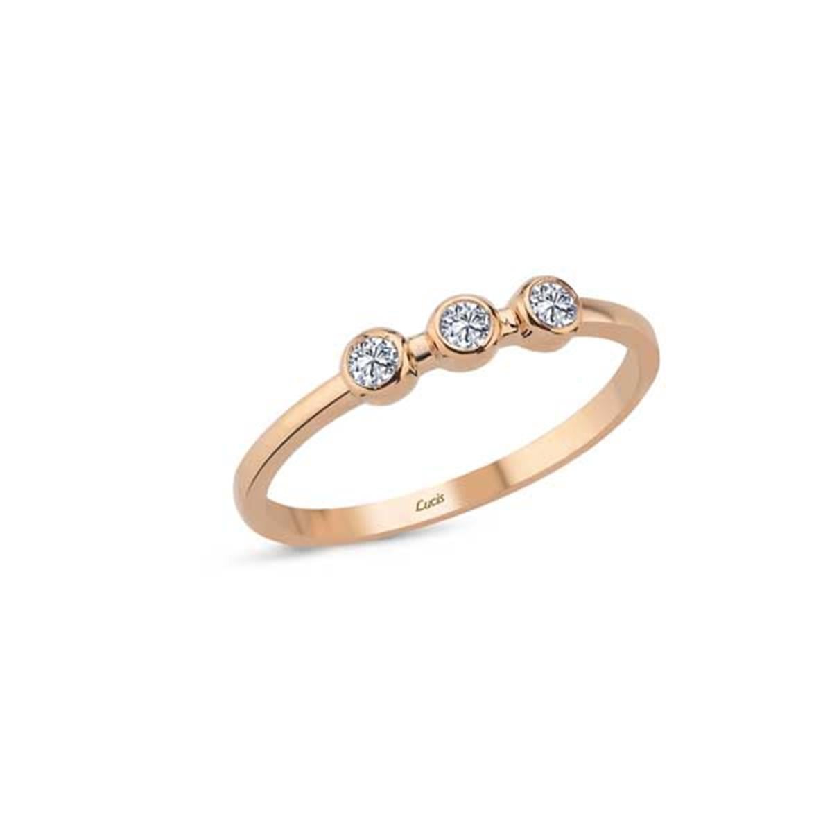 0.10 Karat Pırlanta Yarım Tur Yüzük L064386