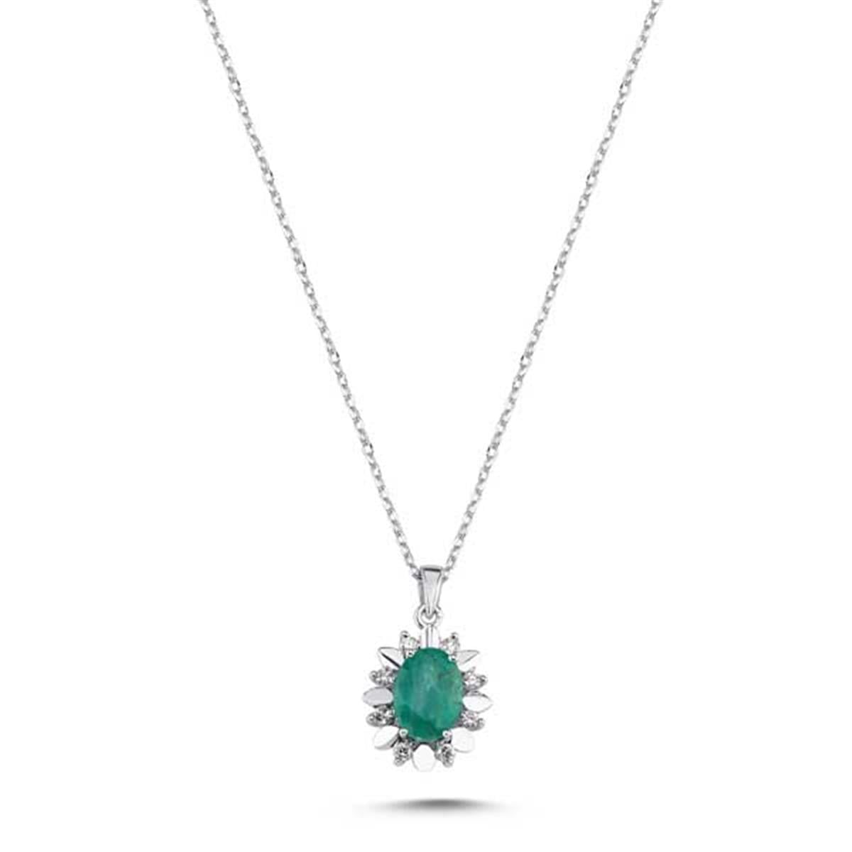 0.97 Karat Pırlanta Renkli Kolye L063853