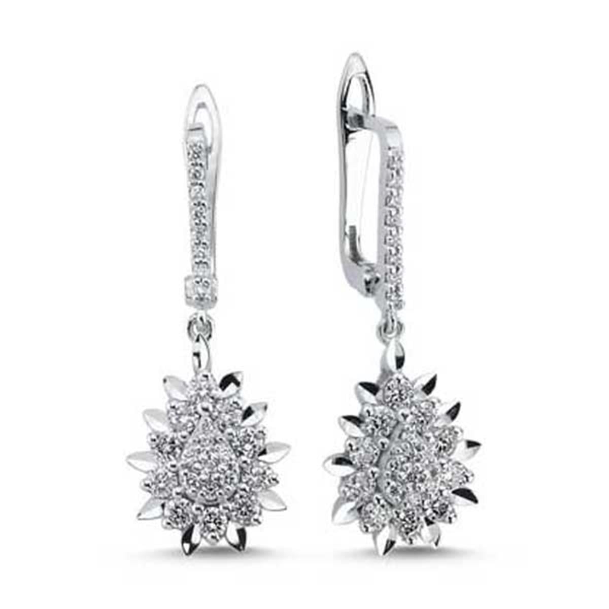 0.44 Karat Pırlanta Violet Küpe L063386