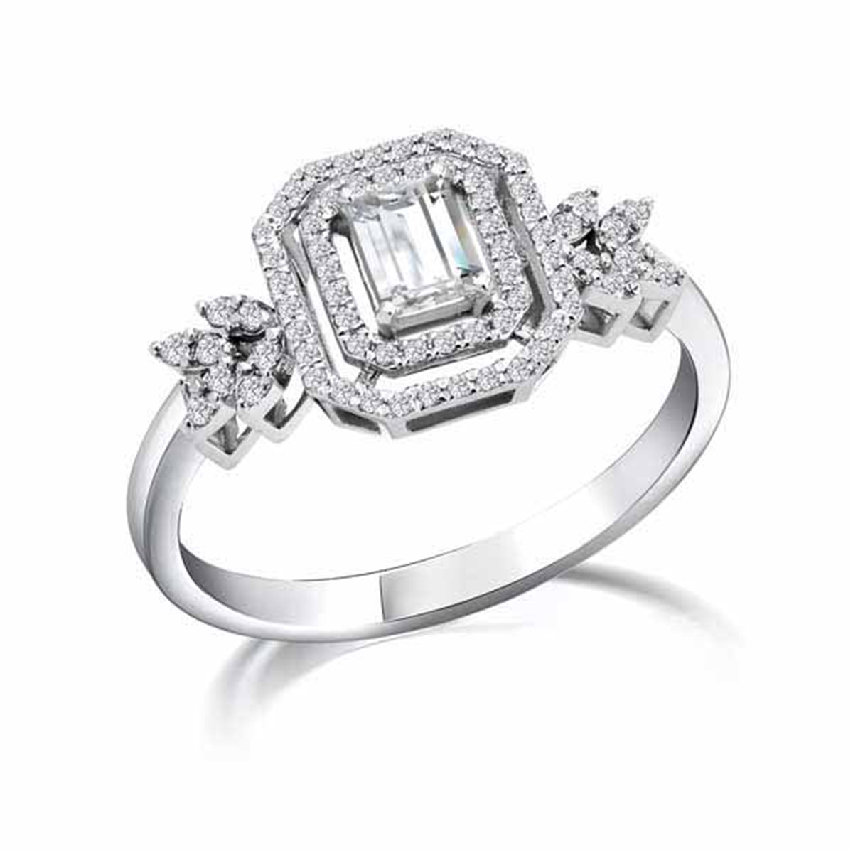 0.47 Karat Pırlanta Baget Yüzük L063939