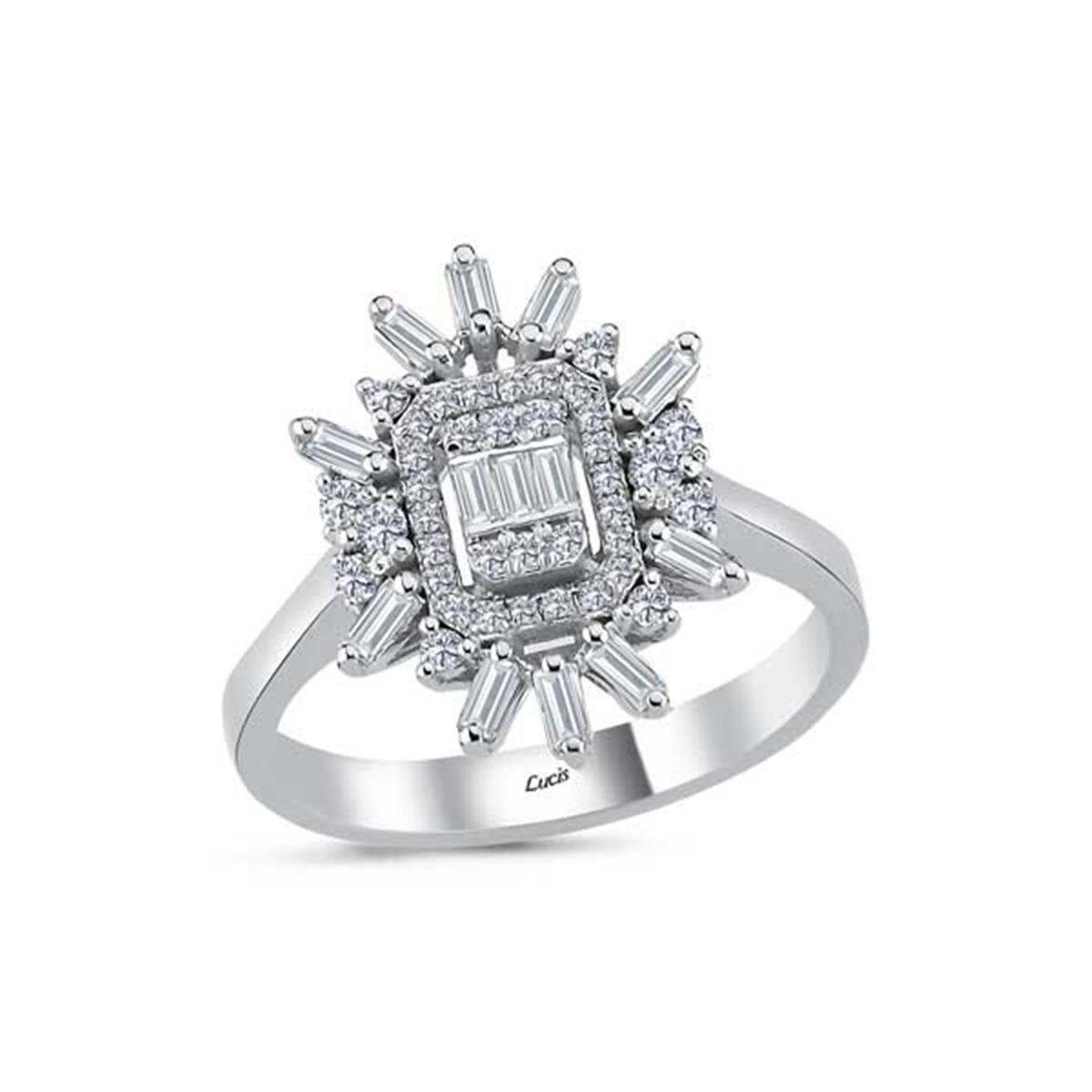 0.47 Karat Pırlanta Baget Yüzük L063891