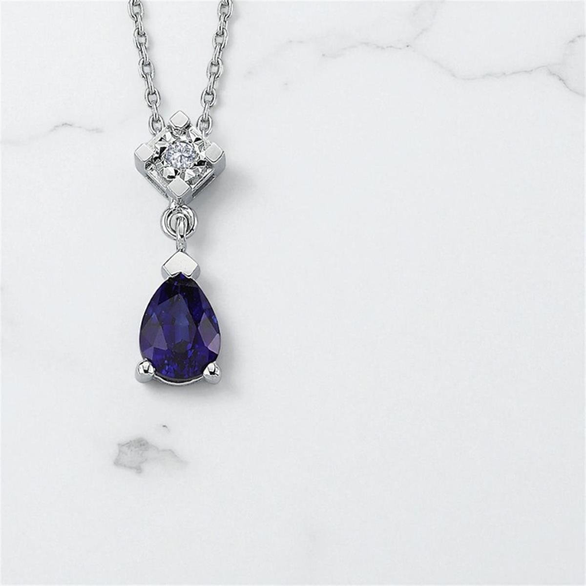 0.96 Karat Pırlanta Renkli Kolye L059677