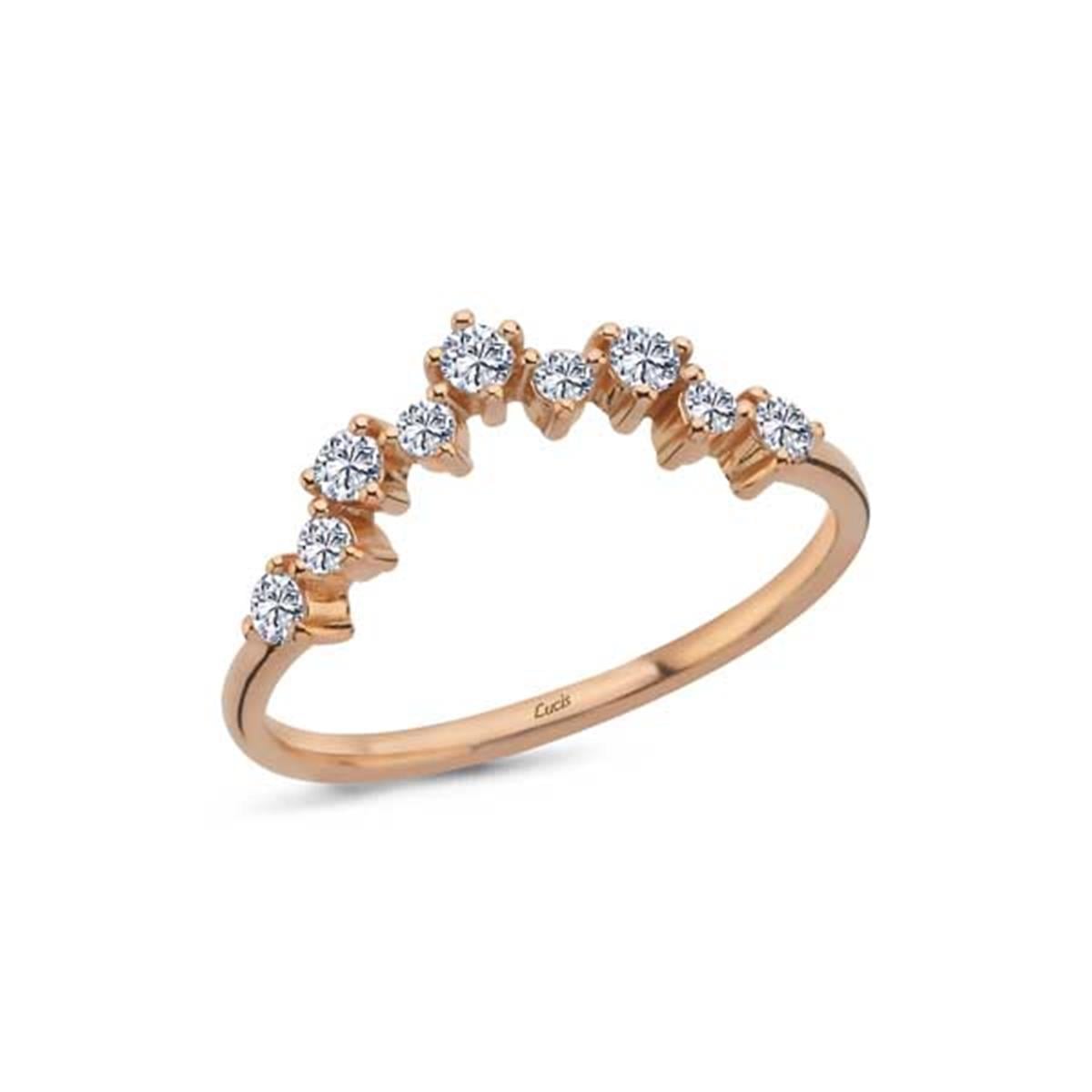 0.24 Karat Pırlanta Yarım Tur Yüzük L064449