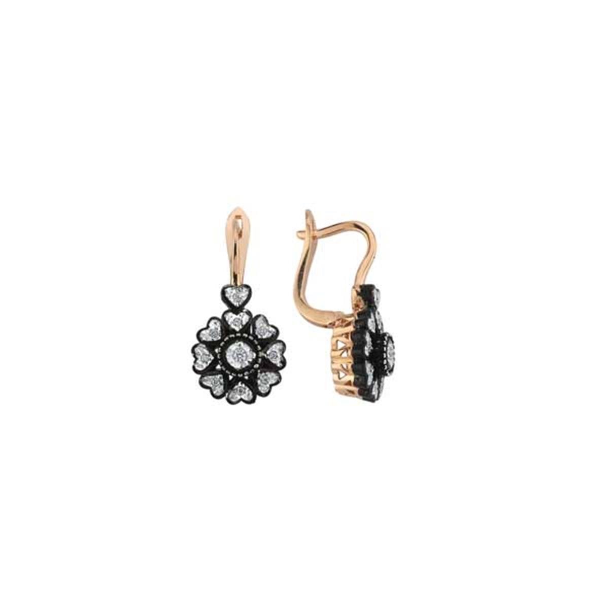 0.10 Karat Elmas Tasarım Küpe L057671