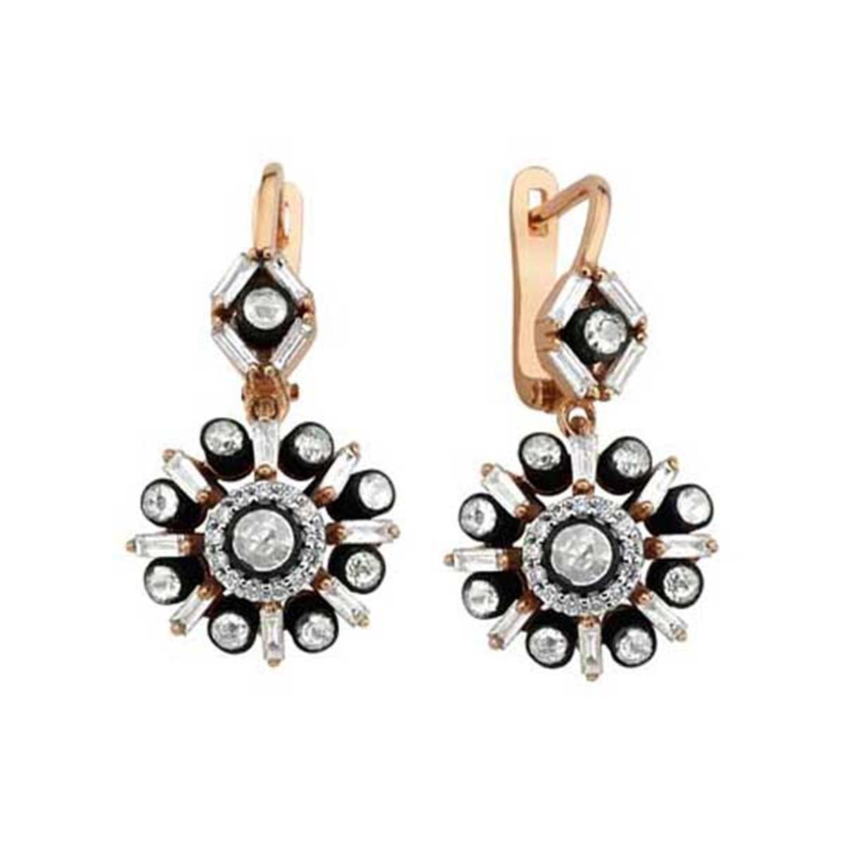 0.64 Karat Elmas Gül Küpe L053193