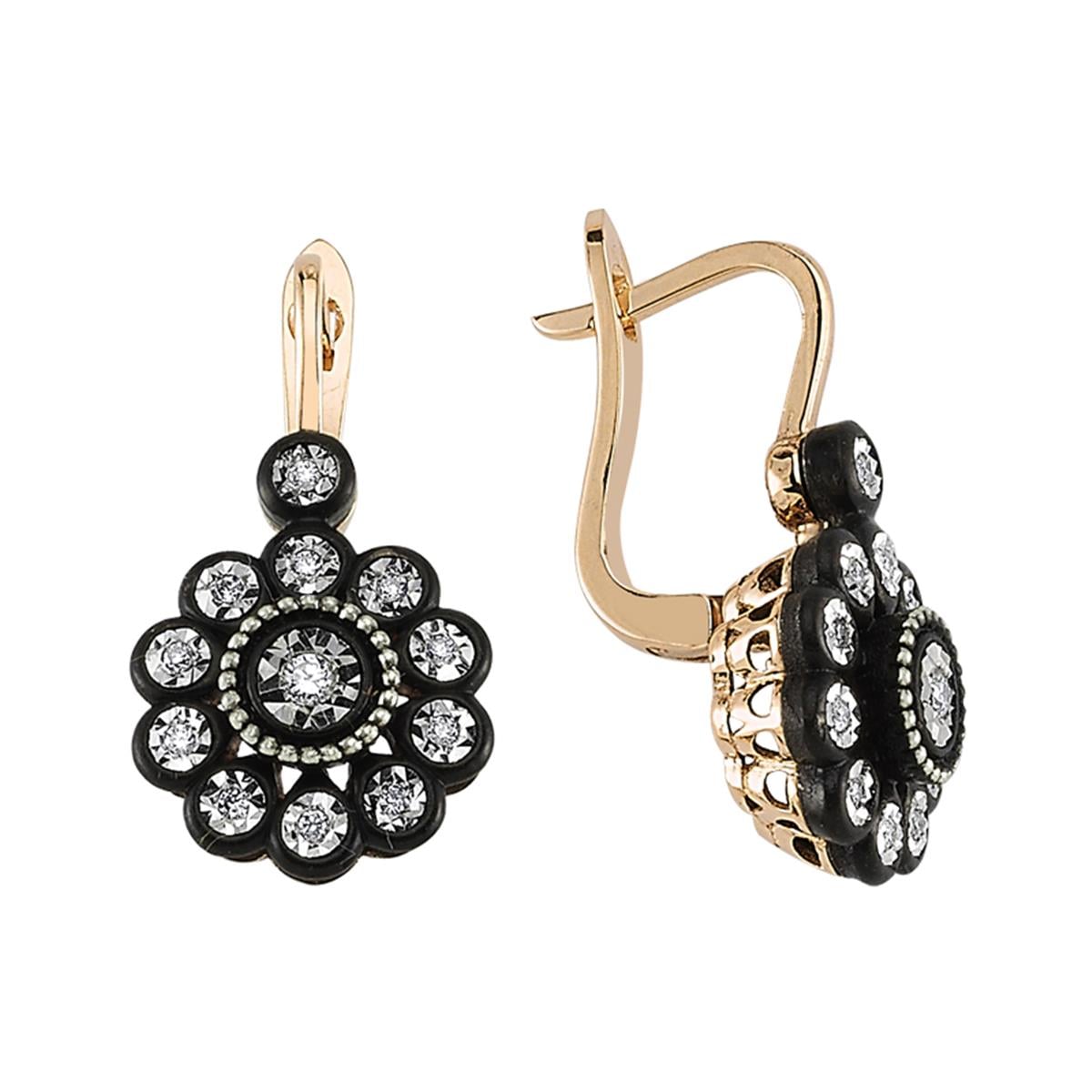 0.18 Karat Elmas Gül Küpe L056943