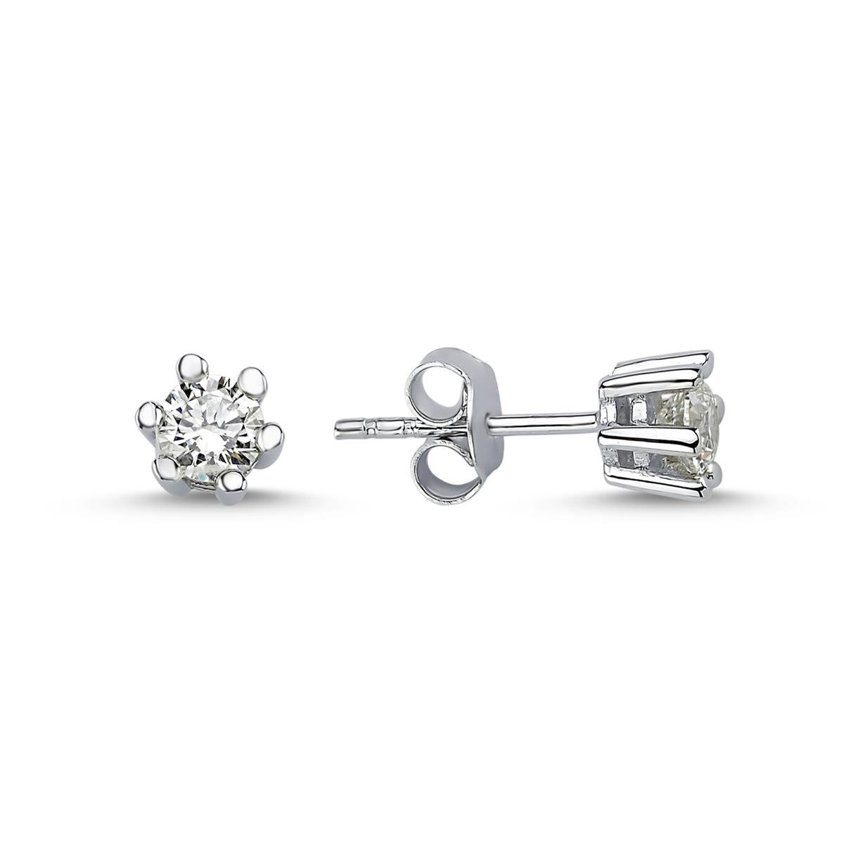 0.26 Karat Pırlanta Tektaş Küpe L056649