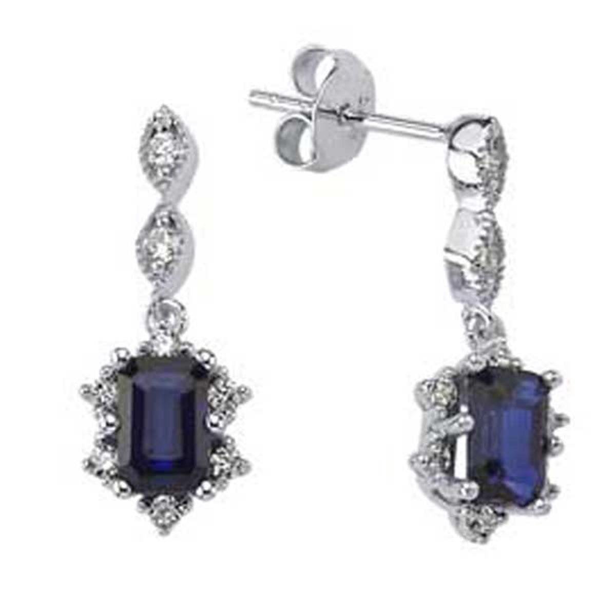 0.25 Karat Pırlanta Renkli Küpe L063633