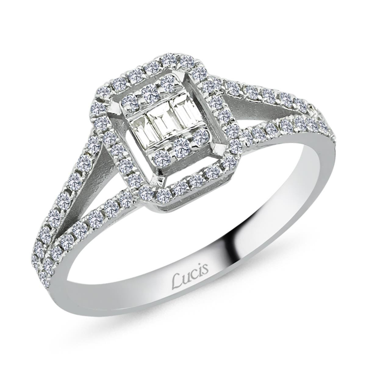 0.43 Karat Pırlanta Baget Yüzük