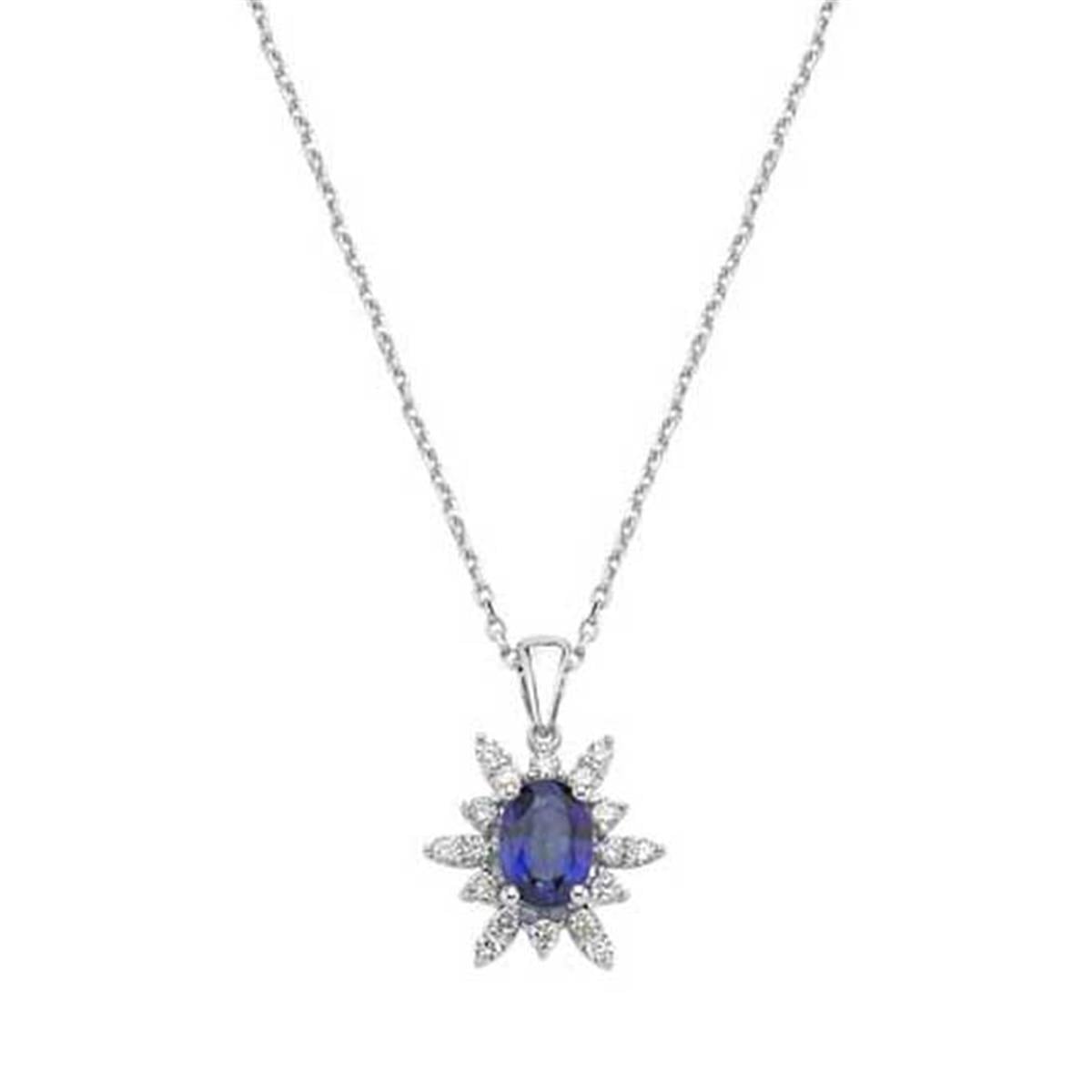 0.25 Karat Pırlanta Renkli Kolye L061434