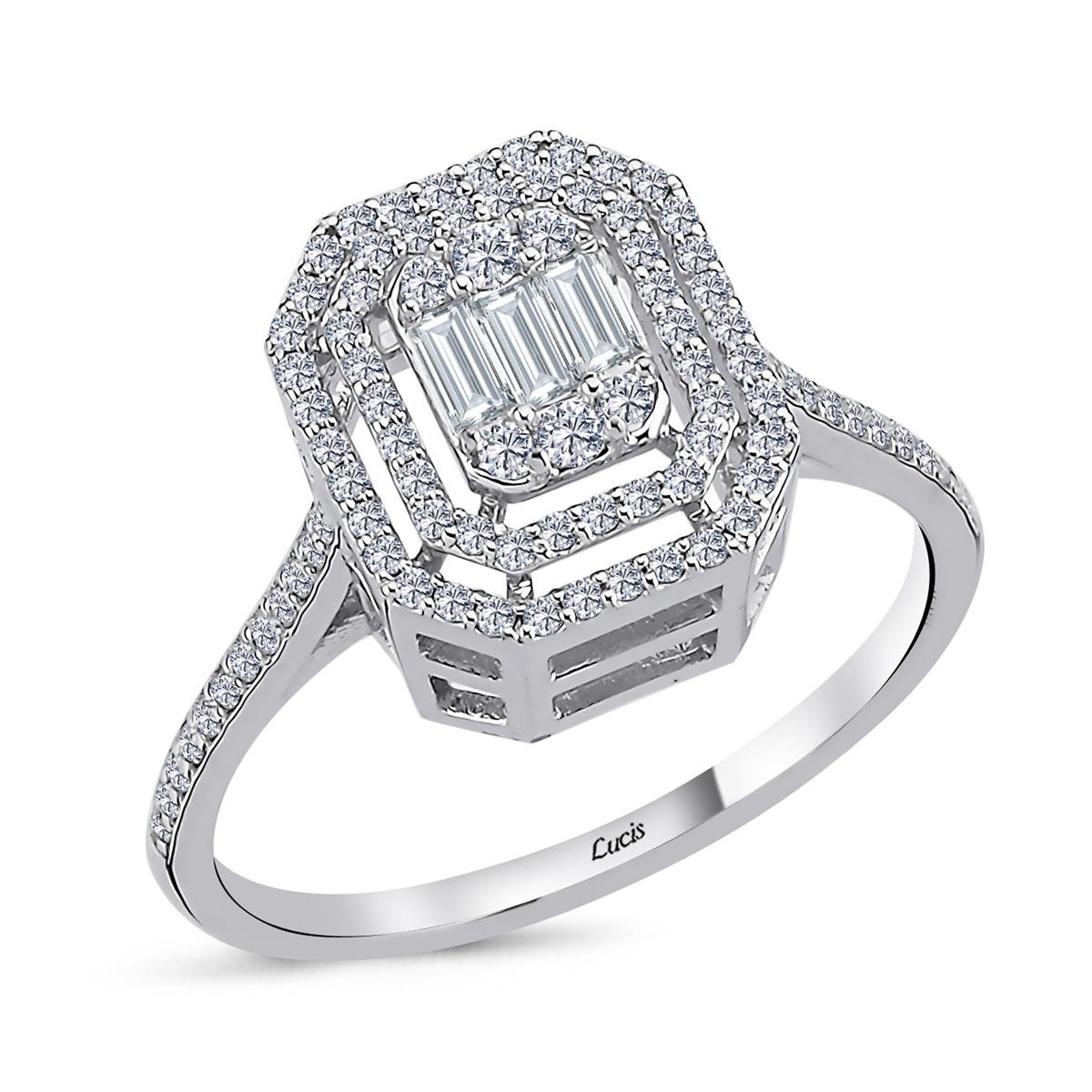 0.55 Karat Pırlanta Baget Yüzük