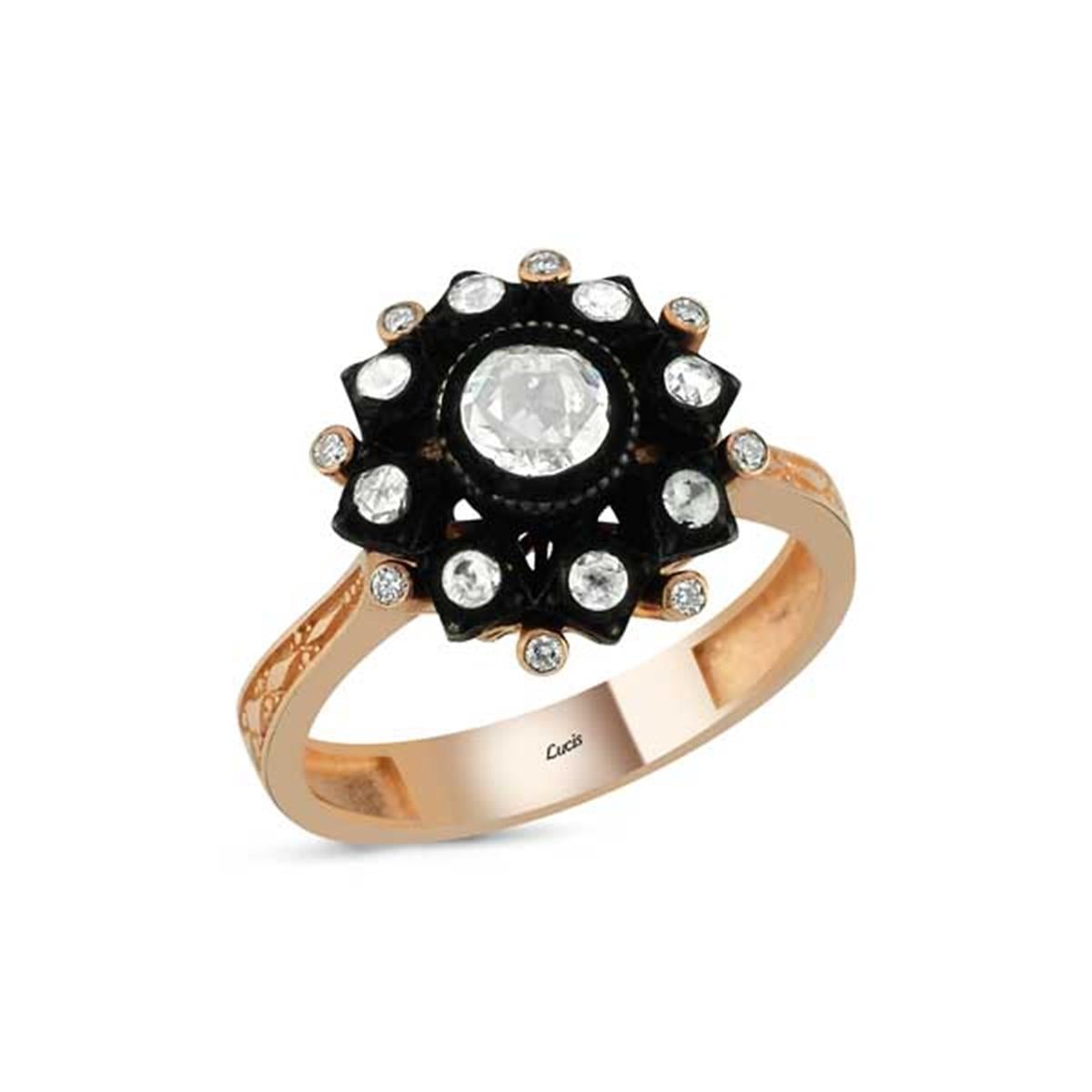 0.57 Karat Elmas Gül Yüzük L059739