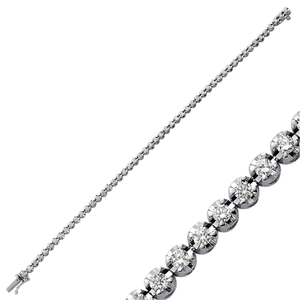 0.98 Karat Pırlanta Tasarım Bileklik L055644