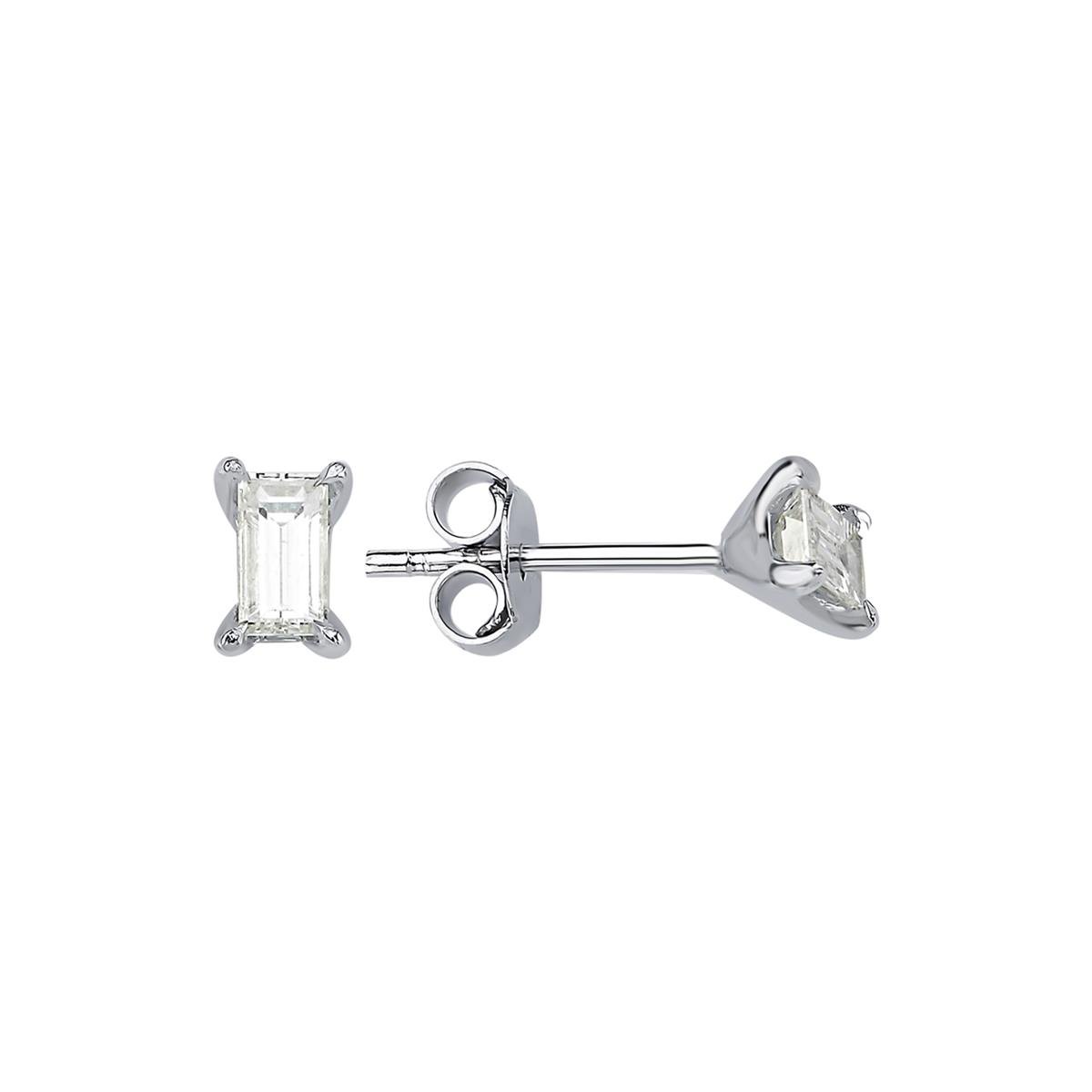 0.48 Karat Pırlanta Tektaş Küpe