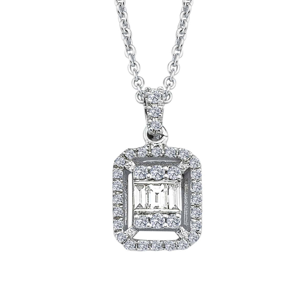 0.16 Karat Pırlanta Baget Kolye L066519
