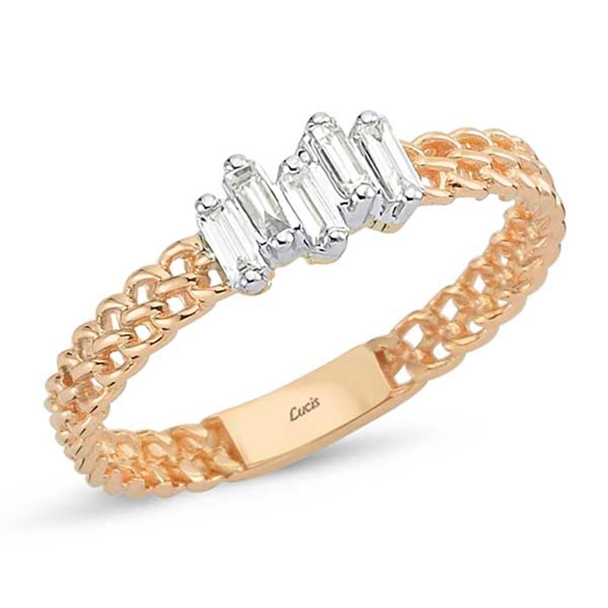 0.17 Karat Pırlanta Baget Yüzük L046273