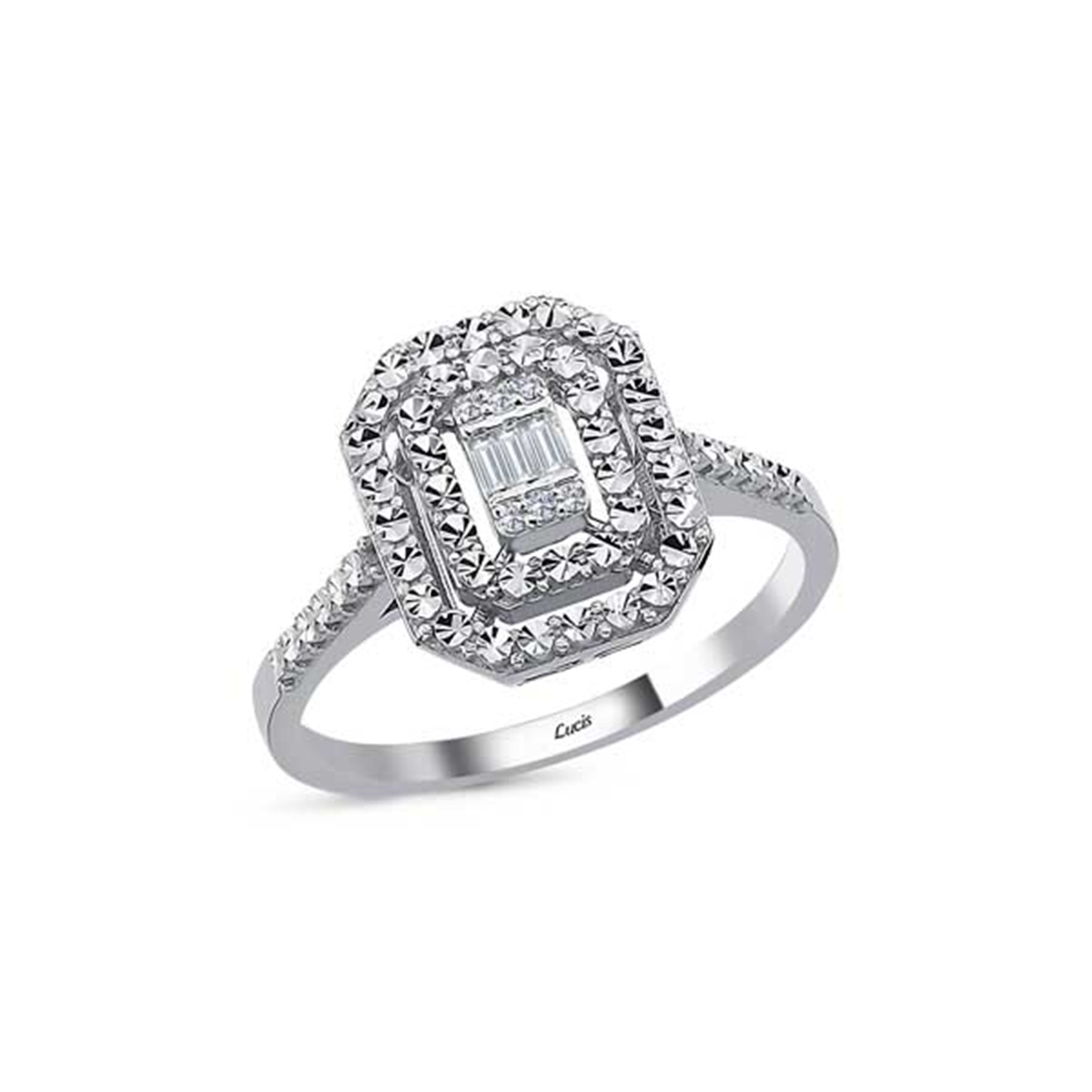 0.05 Karat Pırlanta Baget Yüzük L064280