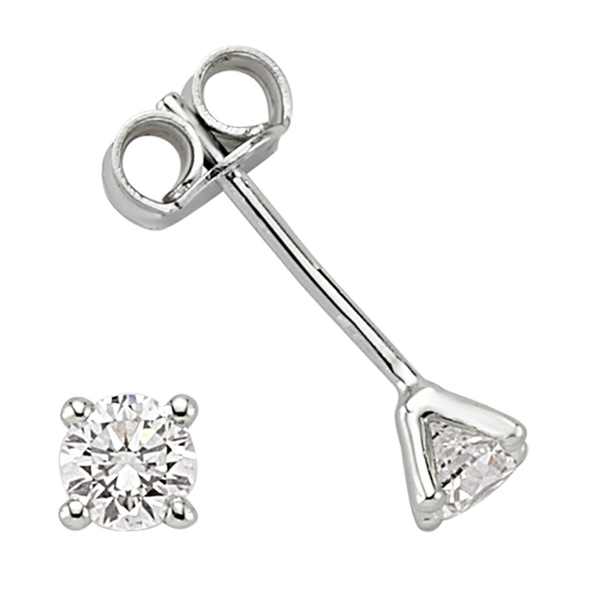 0.32 Karat Pırlanta Tektaş Küpe