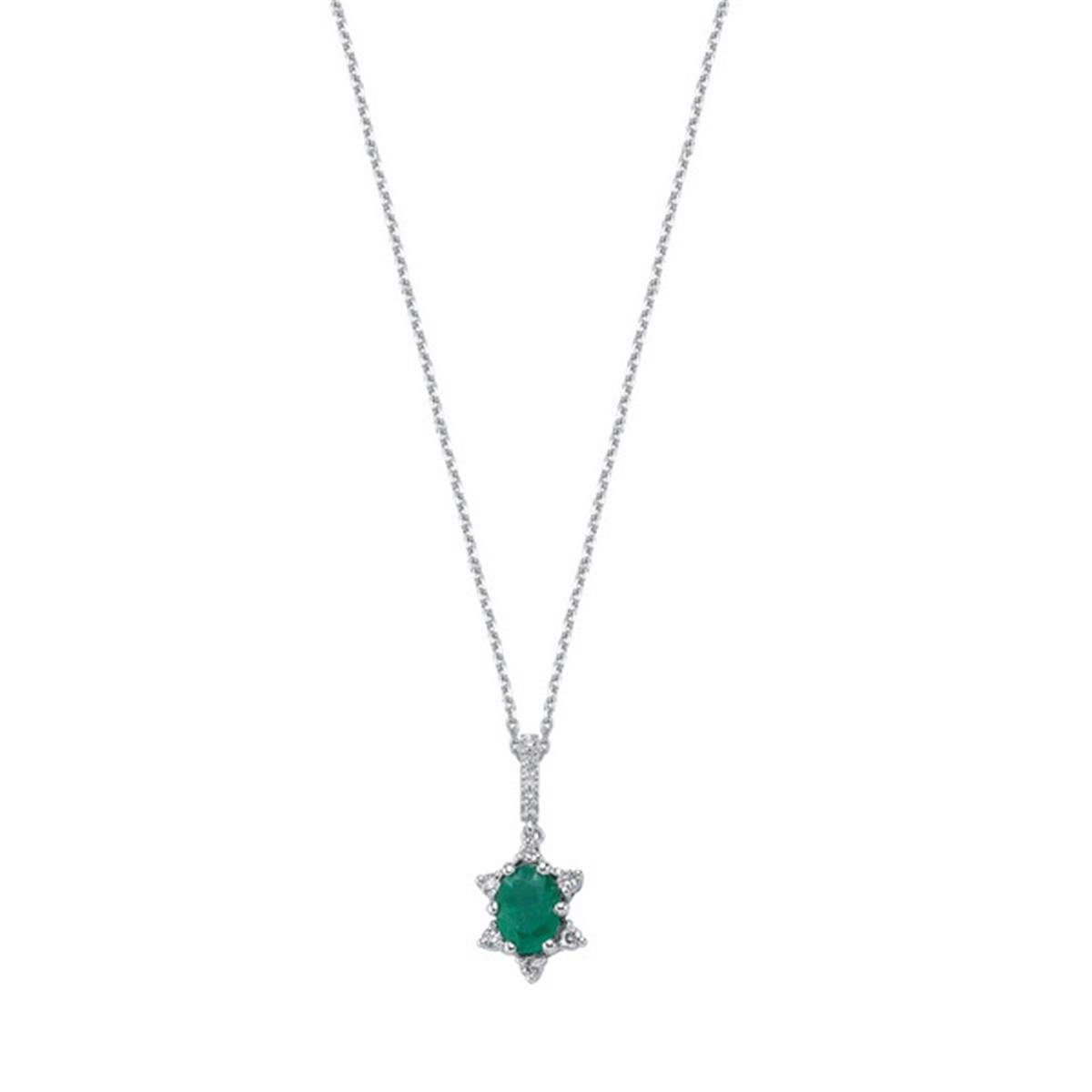 0.95 Karat Pırlanta Zümrüt Kolye L053673