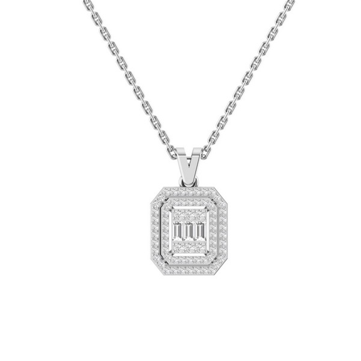 0.42 Karat Pırlanta Baget Kolye L066748