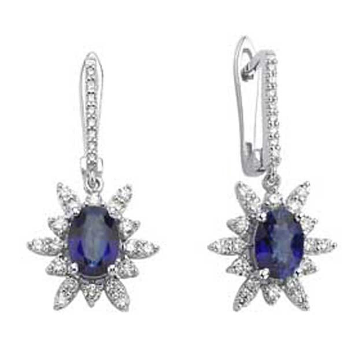 0.57 Karat Pırlanta Renkli Küpe L061432