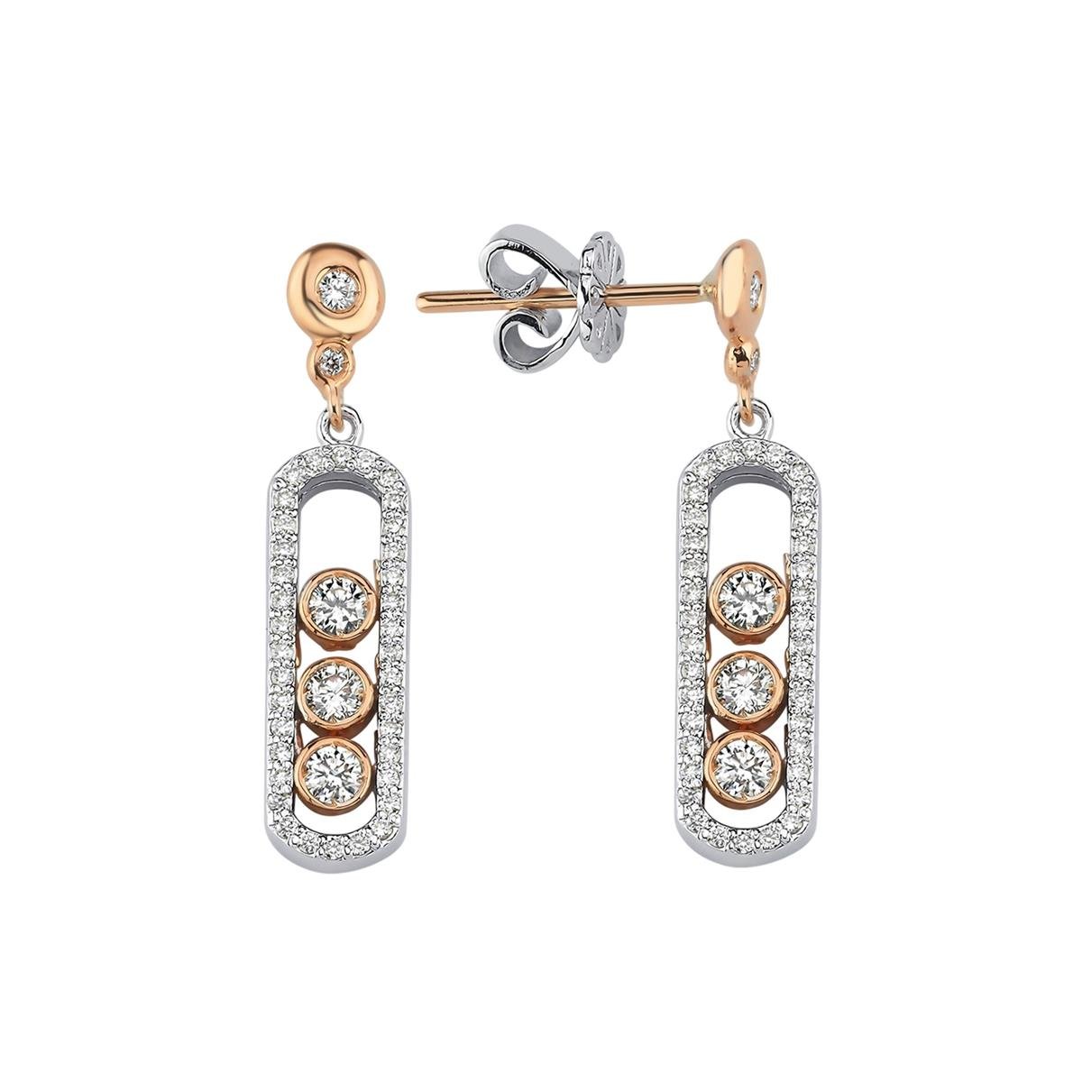 0.56 Karat Pırlanta Tasarım Küpe L059471