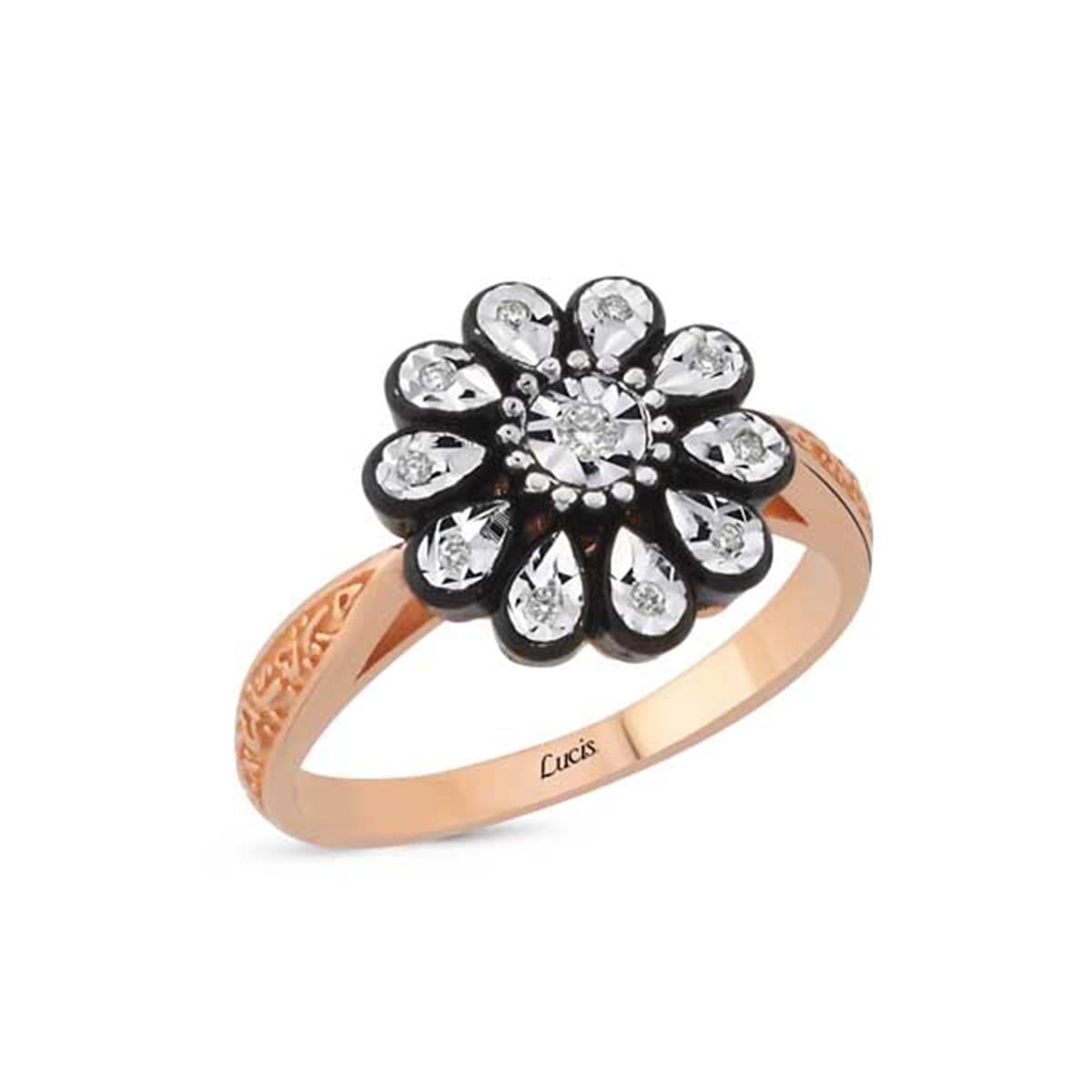 0.05 Karat Elmas Gül Yüzük L060137