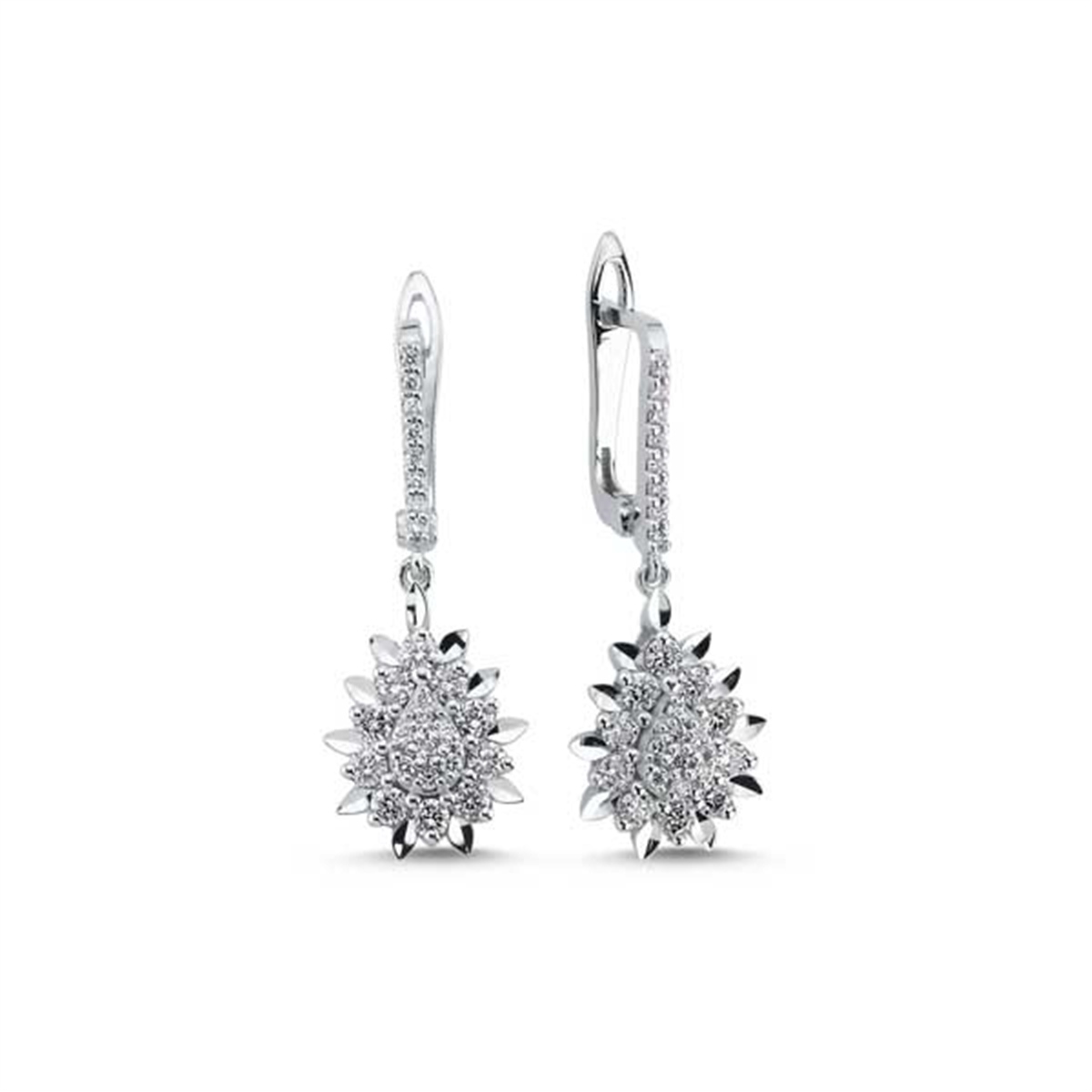 0.69 Karat Pırlanta Violet Küpe L066056
