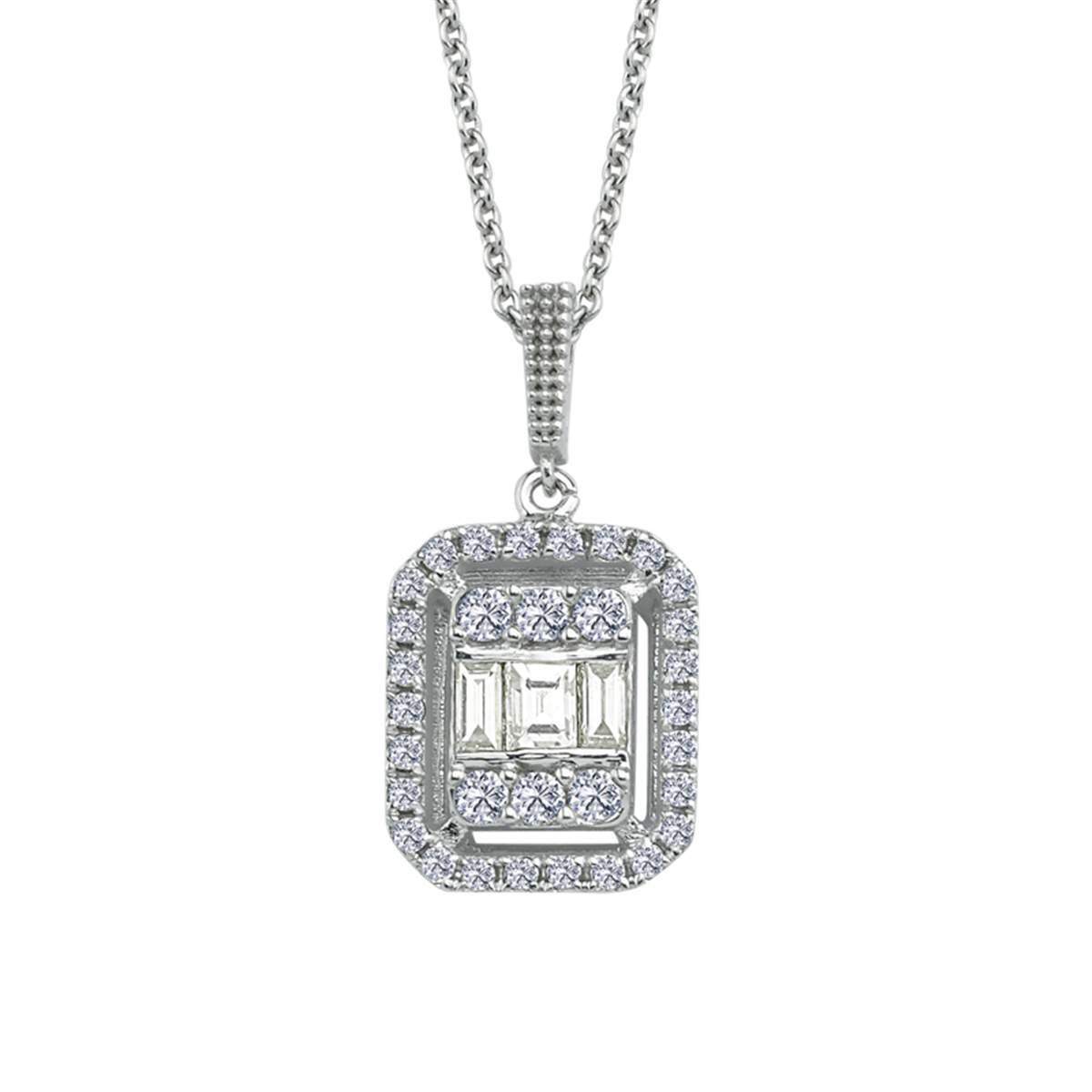 0.21 Karat Pırlanta Baget Kolye L060537