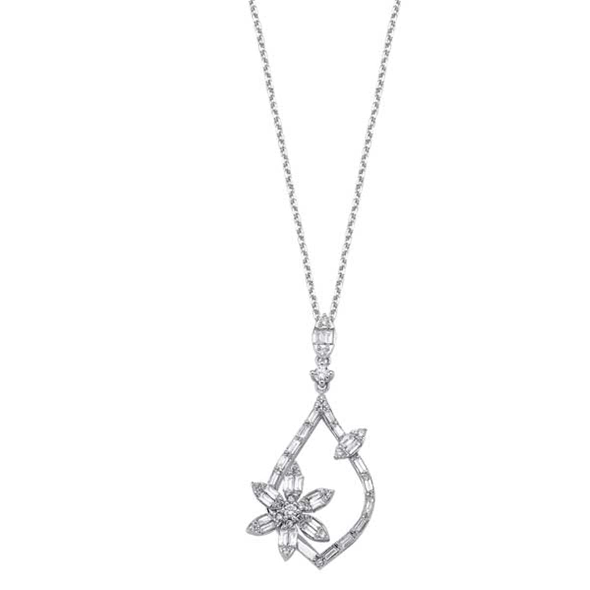 0.95 Karat Pırlanta Baget Kolye L051166