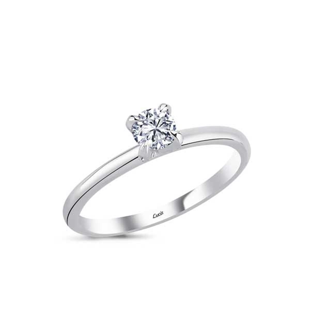 0.21 Karat Pırlanta Tektaş Yüzük V009671
